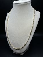 22” 14k Yellow Gold Rope 2.5mm 16.0g