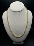 22” 14k Yellow Gold 10.89ctw G VS2 Natural Diamond Cuban Link 7mm 67.8g