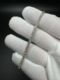 7.5" Gold over Silver 5ctw VS/VVS Lab Diamond Tennis Bracelet 3mm 6.6g
