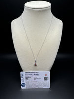 18” 14k White Chain & .5ct Fancy Intense Pink VVS2 EGL Certified Pendant with .25ctw E VVS2 Lab Diamond Halo/Bail 1.7g $495