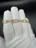7.5" 14k Yellow Gold Paperclip Bracelet 7mm 3.71g