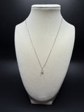 16-18" Adjustable Silver Cable Chain with 1/4ct Oval VS/VVS Lab Diamond Solitaire Pendant 1.0g