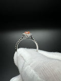 Size 7 14k White Gold .51ct Fancy Intense Pink VS1 Round Lab Diamond Center & .35ctw E VVS2 Lab Diamonds on Band EGL Certified 2.1g