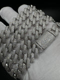 24" 14mm 26ctw Moissanite Silver Cuban Link 152.7g