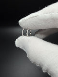 10mm 14k White Gold 1/10ctw Natural Diamond Huggies .84g
