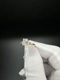 Size 7 14k Yellow Gold 2.09ctw Lab Diamond Engagement Ring 1.59ct F VS1 Radiant Center & .5ctw Half Moon & Tapered Baguette Lab Diamonds on Band GSI Certified 4.24g