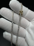 18" Gold over Silver 7ctw VS/VVS Lab Diamond Tennis Chain 2.6mm 11.9g