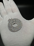 Moissanite Tennis Chains - 2mm (Sterling Silver setting)