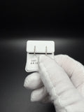 10mm 10k White Gold 1/10ctw Natural Diamond Huggies .84g