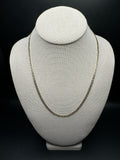 20" 14k Yellow Gold Diamond Cut Mariner 3mm 6.64g