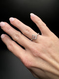 Size 7 14k White Gold .55ct Fancy Pink VS1 Pear Lab Diamond Center & .35ctw E VVS2 Lab Diamonds on Band EGL Certified 2.52g