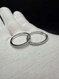 20mm Silver Moissanite Hoops 3.7g