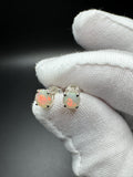 5mm Silver Natural Opal Stud Earrings