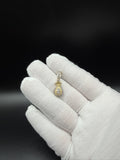 1" 10k Yellow Gold 1/3ctw Natural Diamond Money Bag 5.7mm Bail 2.4g