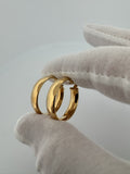 20mm x 6mm 14k Yellow Gold Flat Edge Hoops 3.0g