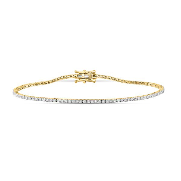 7” 14k Yellow Gold 1ctw VS/VVS Lab Diamond Tennis Bracelet