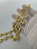 24" 10k Yellow Gold Gu$$i Puff 14mm 36.9g