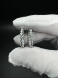 20mm Silver 3ctw E VS1 Lab Diamond Inside Out Hoops 4.4g
