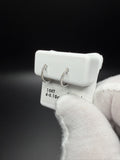 10mm 14k White Gold 1/10ctw Natural Diamond Huggies .84g