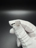Size 7 Silver .8ctw VS/VVS 3 Row Lab Diamond Fashion Ring 3.2g