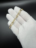 7.5" 14k Yellow Gold Paperclip Bracelet 7mm 3.71g