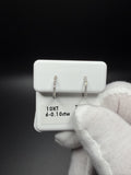 10mm 10k White Gold 1/10ctw Natural Diamond Huggies .84g