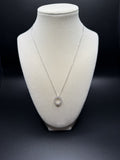 18" Adjustable Silver Cable Chain with 15mm 1/2ctw VS/VVS Lab Diamond Circle Pendant 2.0g