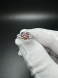 Size 7 14k White Gold 1.75ct Fancy Intense Pink VVS2 Lab Diamond & .55ctw Natural Diamond Engagement Ring EGL Certified