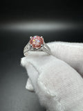 Size 7 14k White Gold 1.75ct Fancy Intense Pink VVS2 Lab Diamond & .55ctw Natural Diamond Engagement Ring EGL Certified