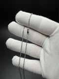 18" 14k White Gold Herme$ Link 1.8mm 3.7g