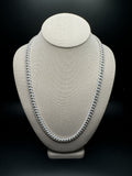 24" 8mm 30ctw Moissanite Silver Cuban Link 93.6g