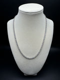 18" Silver 10ctw VS/VVS Lab Diamond Tennis Chain 3mm 15.4g