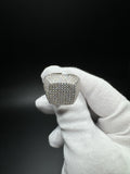 Size 11 Silver 3ctw Moissanite Square Top Iced Out Ring
