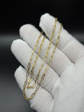 16" 14k Yellow Gold Paperclip Chain 2mm 2.14g