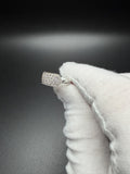 Size 7 Silver .8ctw VS/VVS 3 Row Lab Diamond Fashion Ring 3.2g