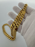 22” 14k Yellow Gold Monaco Cuban 11mm 34.85g