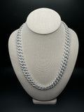 22" 14mm 25ctw Moissanite Silver Cuban Link 139.5g