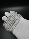 22" 14mm 25ctw Moissanite Silver Cuban Link 139.5g