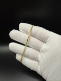 7.5" 14k Yellow Gold Franco 2.5mm 7.40g