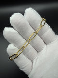 7.5" 14k Yellow Gold Paperclip Bracelet 7mm 3.71g
