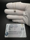 18" 14k Yellow Gold Chain & Bezel Set 0.5ct VS/VVS EGL Certified Lab Diamond Solitaire Pendant