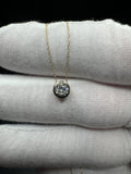 18" 14k Yellow Gold Chain & Bezel Set 0.5ct VS/VVS EGL Certified Lab Diamond Solitaire Pendant