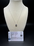 18" 14k White Gold Chain & Bezel Set 1ct VS/VVS EGL Certified Lab Diamond Solitaire Pendant