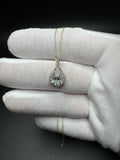 18" 14k Yellow Gold Chain & 2ctw Pear Shape F VS1 EGL Certified Lab Diamond Pendant