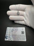 18" 14k White Gold Chain & 2ctw Pear Shape G VS1 EGL Certified Lab Diamond Pendant