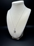 18" 14k White Gold Chain & 2ctw Pear Shape G VS1 EGL Certified Lab Diamond Pendant