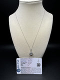 18" 14k White Gold Chain & 2ctw Pear Shape G VS1 EGL Certified Lab Diamond Pendant