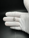 18" 14k White Gold Chain & 2ctw Pear Shape G VS1 EGL Certified Lab Diamond Pendant
