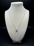 18" 14k White Gold Chain & 2ct E-F VS1 Lab Diamond Solitaire Pendant