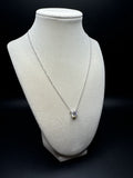 18" 14k White Gold Chain & 2ct E-F VS1 Lab Diamond Solitaire Pendant